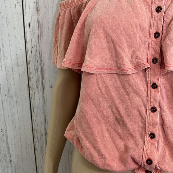 We the Free Off the Shoulder Linen Blouse - Picture 5 of 11